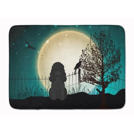 Carolines Treasures Halloween Scary Poodle Black Machine Washable Memory Foam Mat BB2261RUG